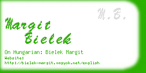 margit bielek business card